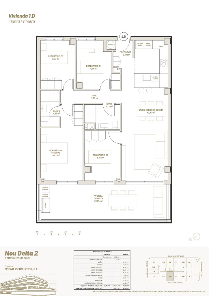 4 Habitaciones, 1º Planta, 1.D