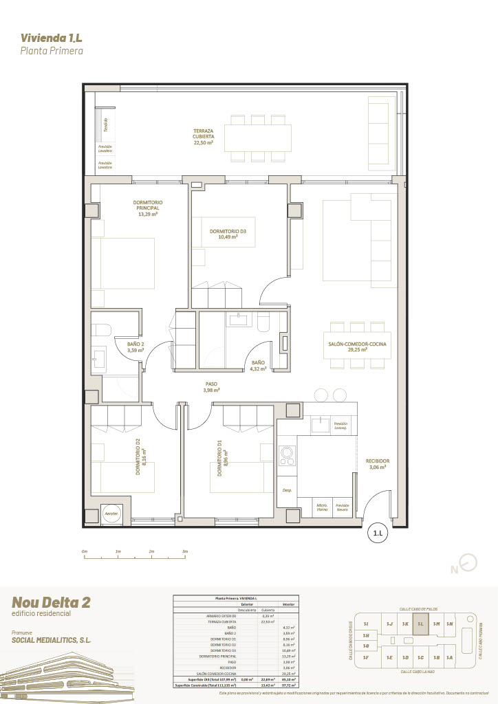 4 Habitaciones, 1º Planta, 1.L