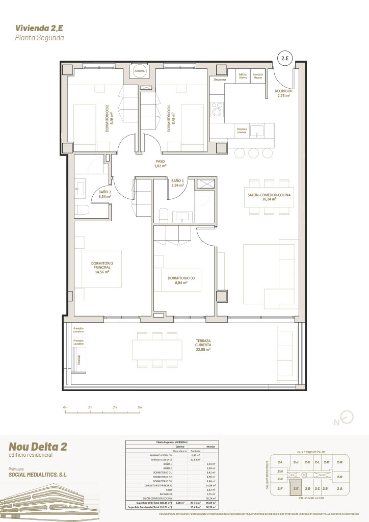 4 Habitaciones, 2º Planta, 2.E