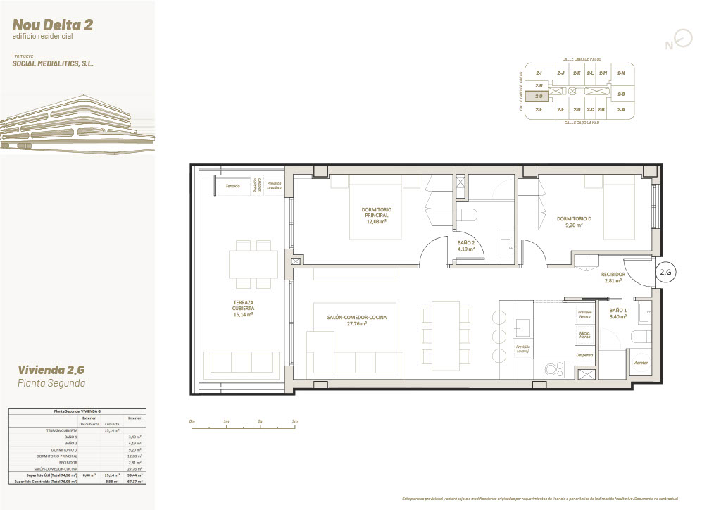 2 Habitaciones, 2º Planta, 2.G