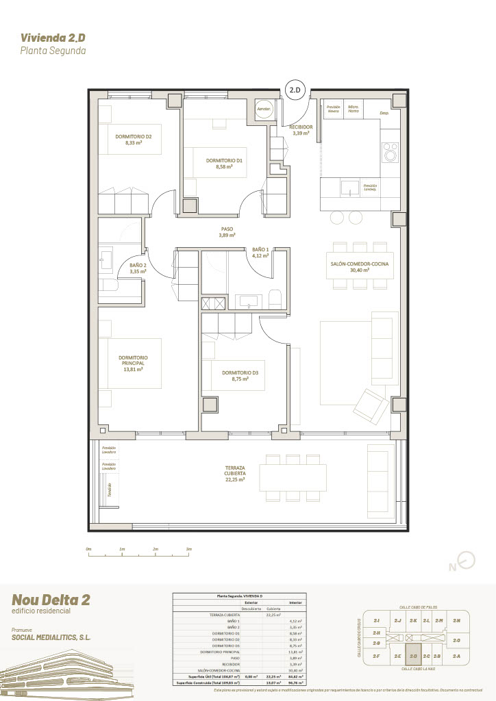 4 Habitaciones, 2º Planta, 2.D