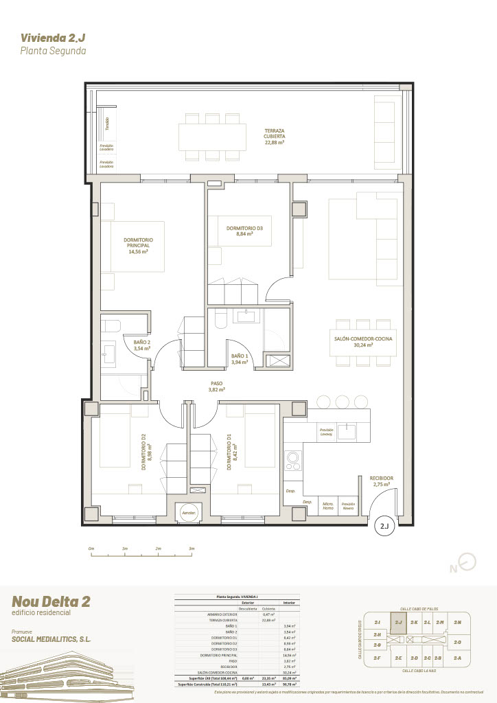 4 Habitaciones, 2º Planta, 2.J