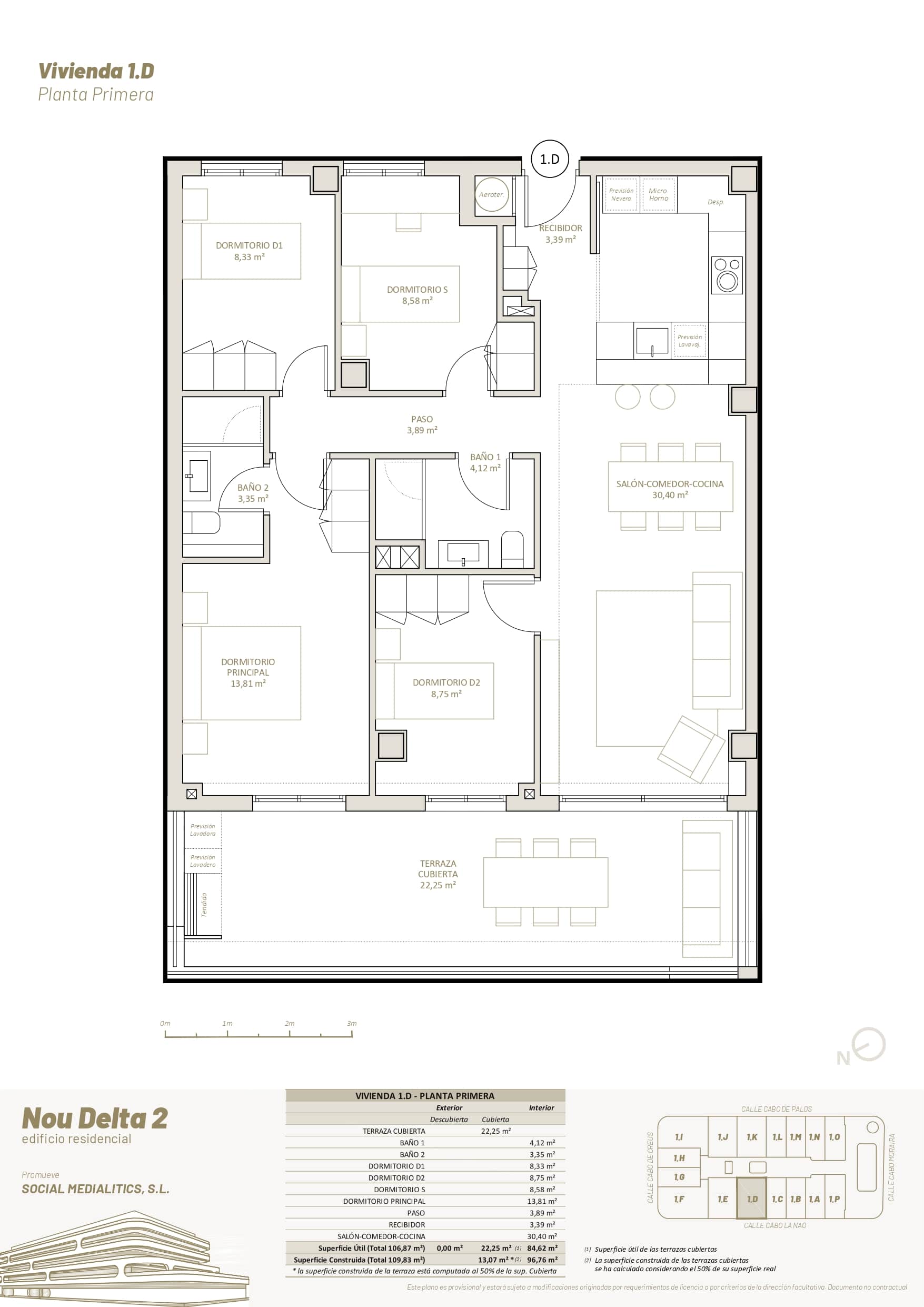 1 D - PLANTA PRIMERA - 4 HABITACIONES