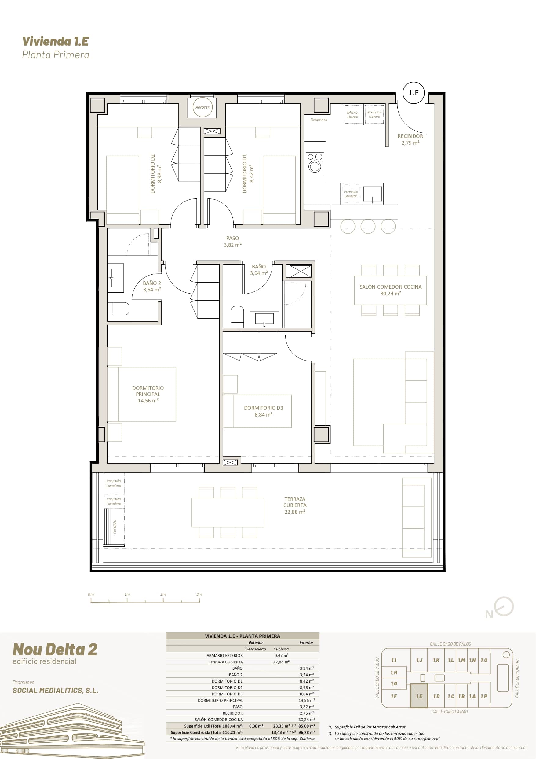 1 E - PLANTA PRIMERA - 4 HABITACIONES