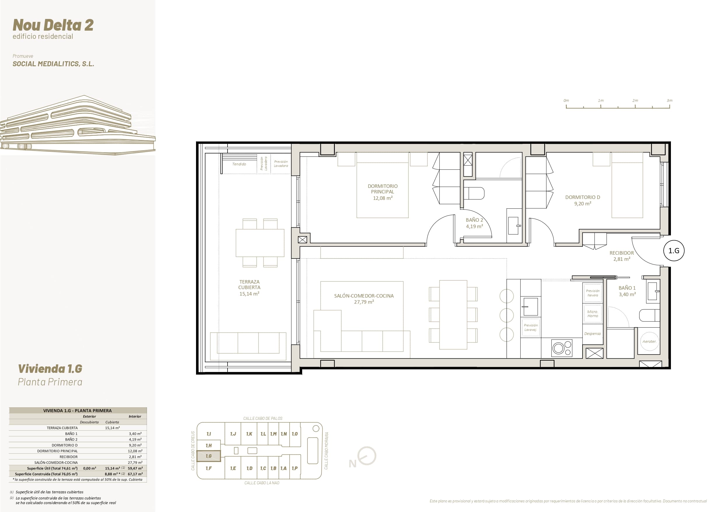 1 G - PLANTA PRIMERA - 2 HABITACIONES