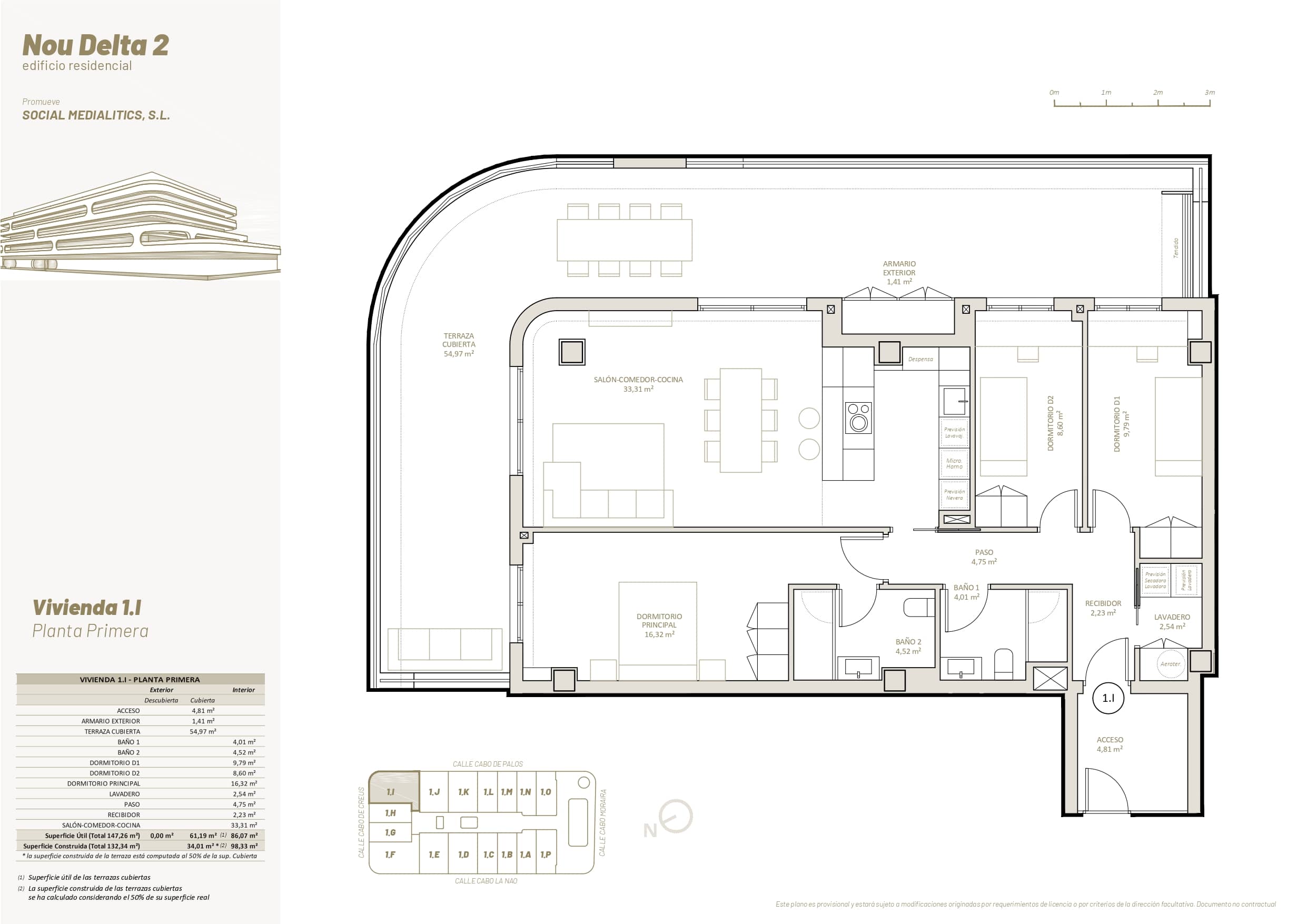 1 I - PRIMERA PLANTA - 3 HABITACIONES
