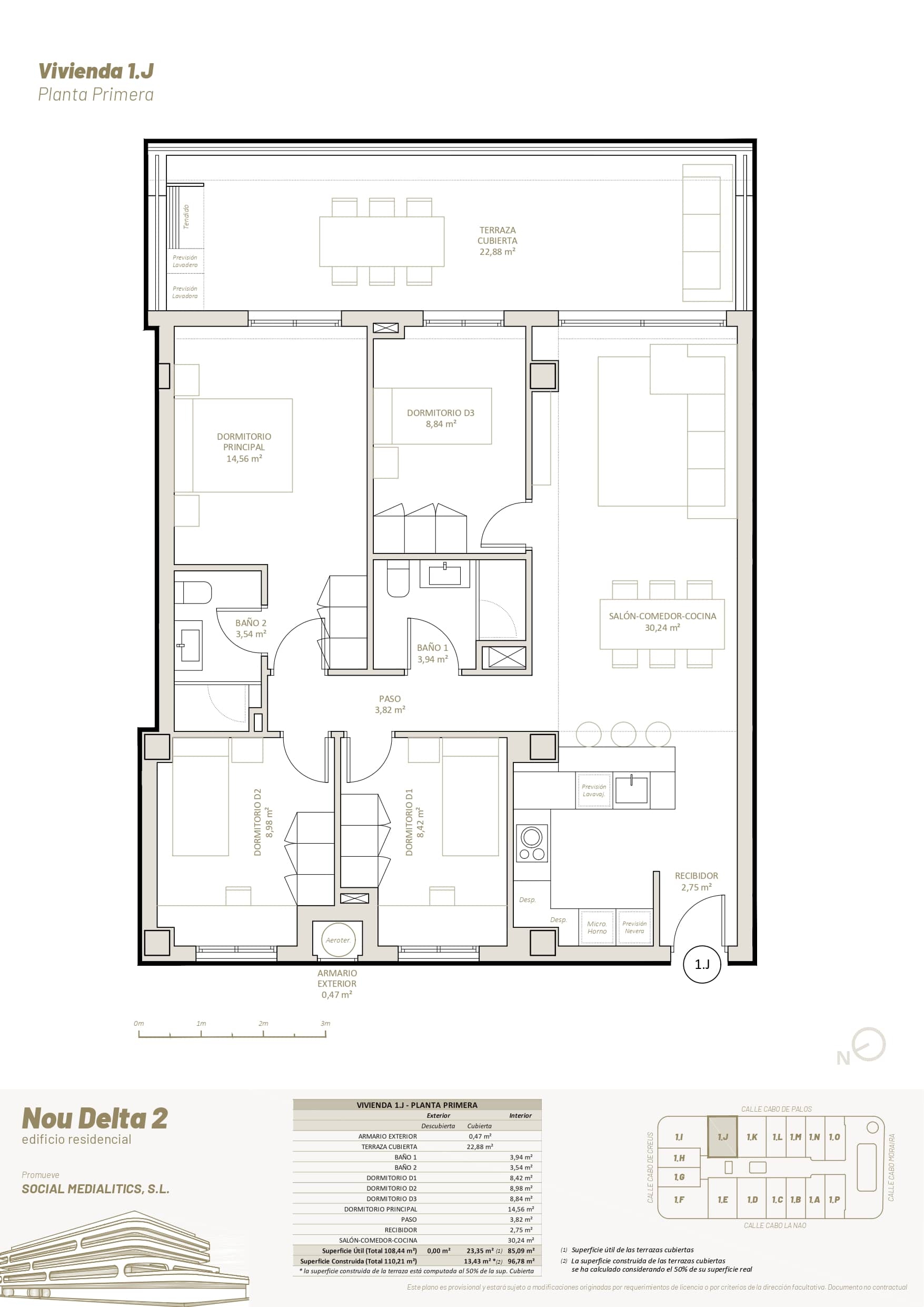 1 J - PRIMERA PLANTA - 4 HABITACIONES