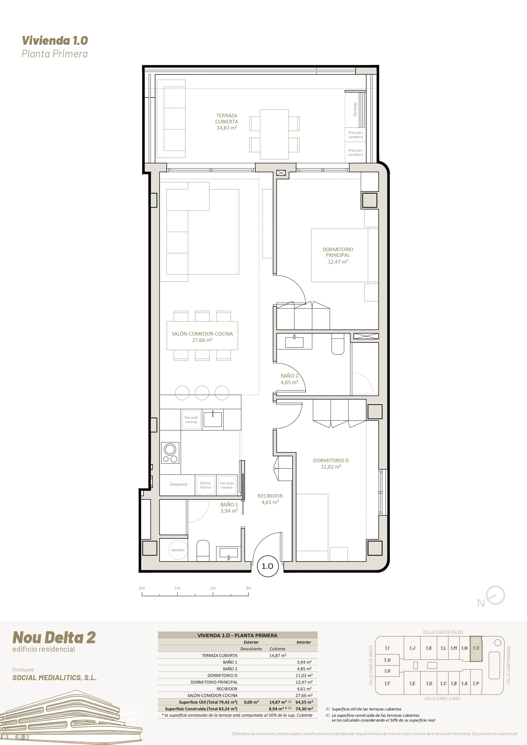 1 O - PRIMERA PLANTA - 2 HABITACIONES
