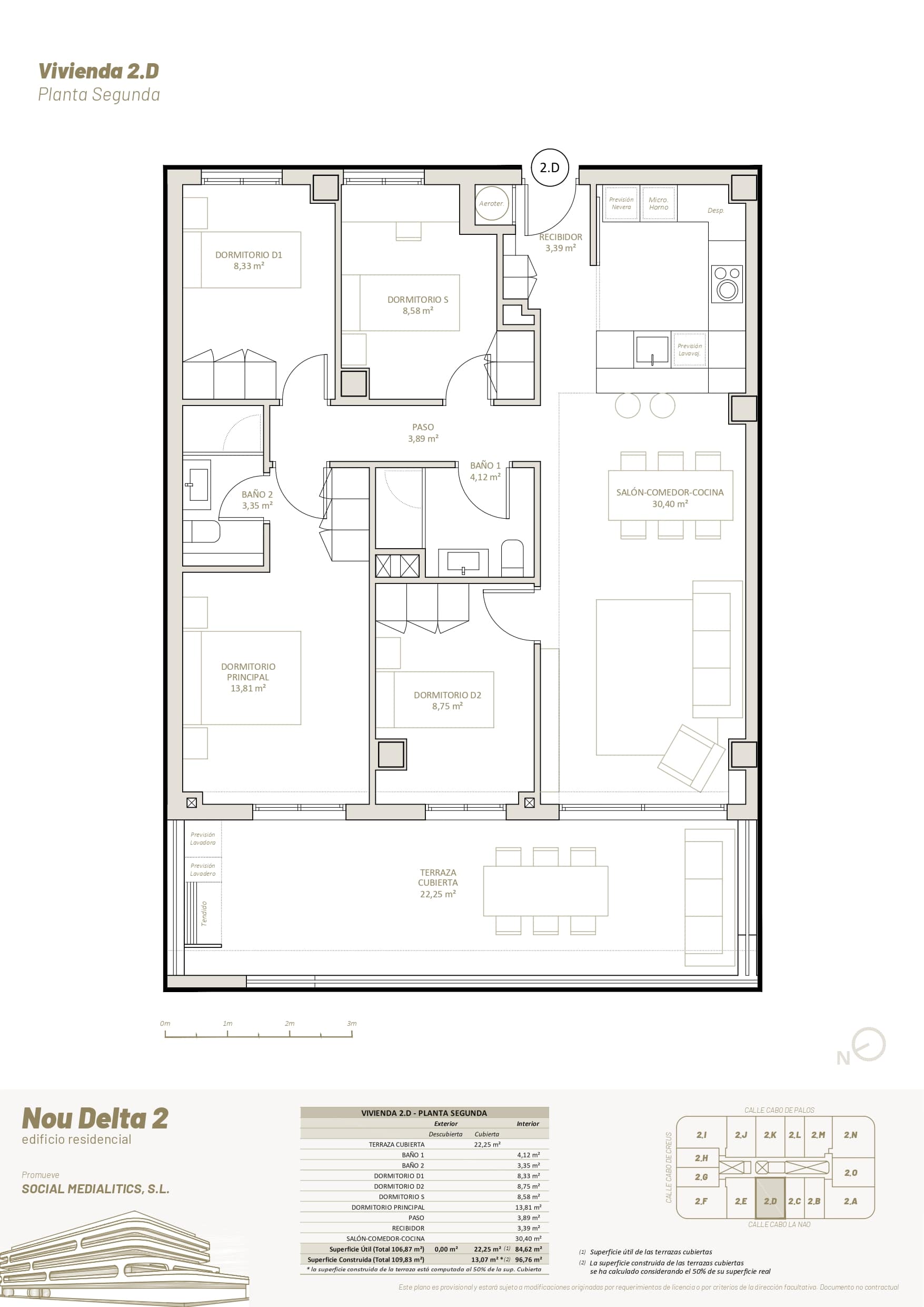 2 D - PLANTA SEGUNDA - 4 HABITACIONES