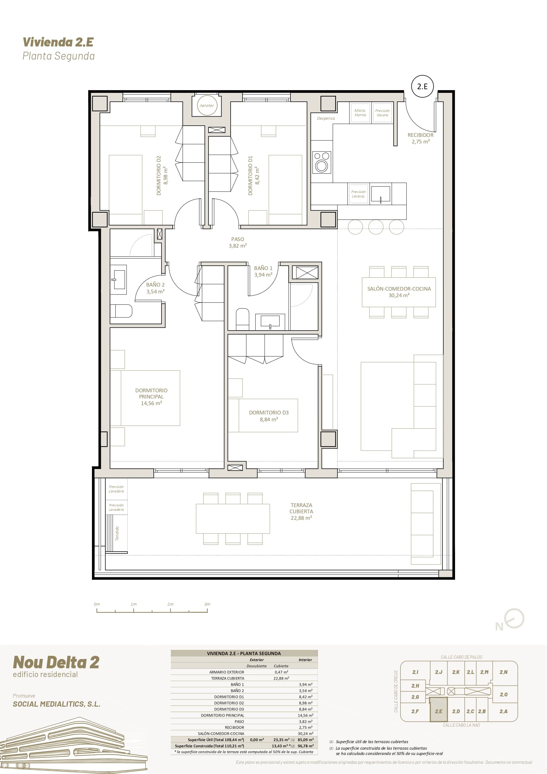 2 E - PLANTA SEGUNDA - 4 HABITACIONES