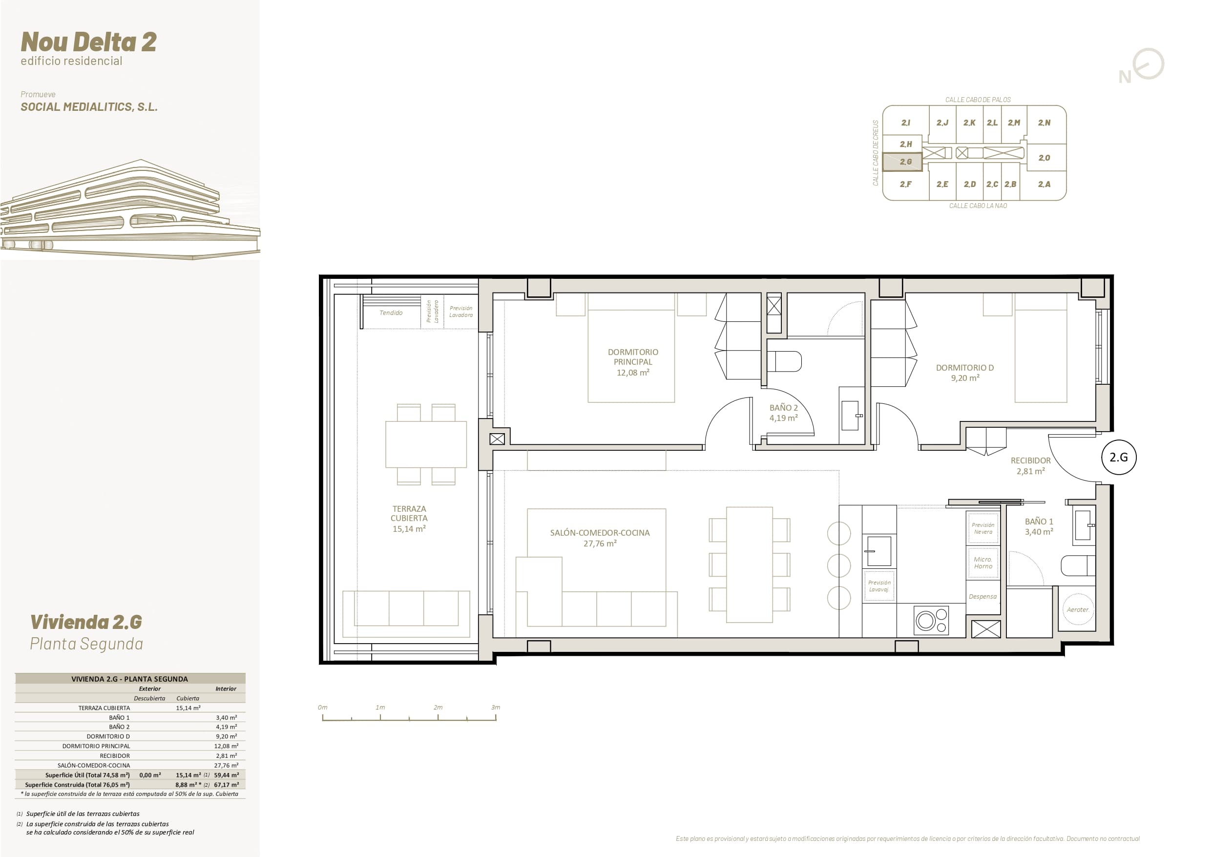 2 G - PLANTA SEGUNDA - 2 HABITACIONES