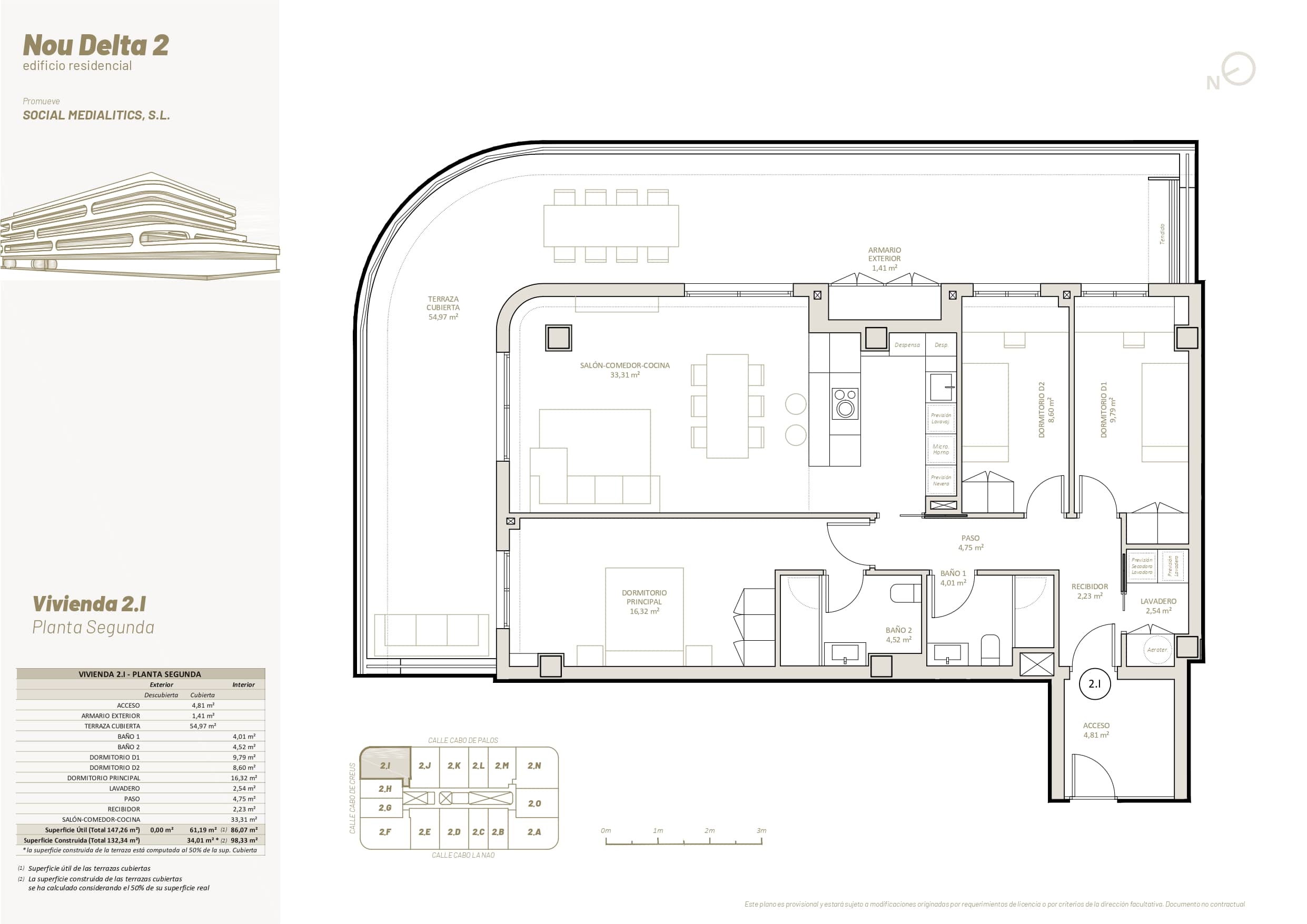 2 I - PLANTA SEGUNDA - 3 HABITACIONES