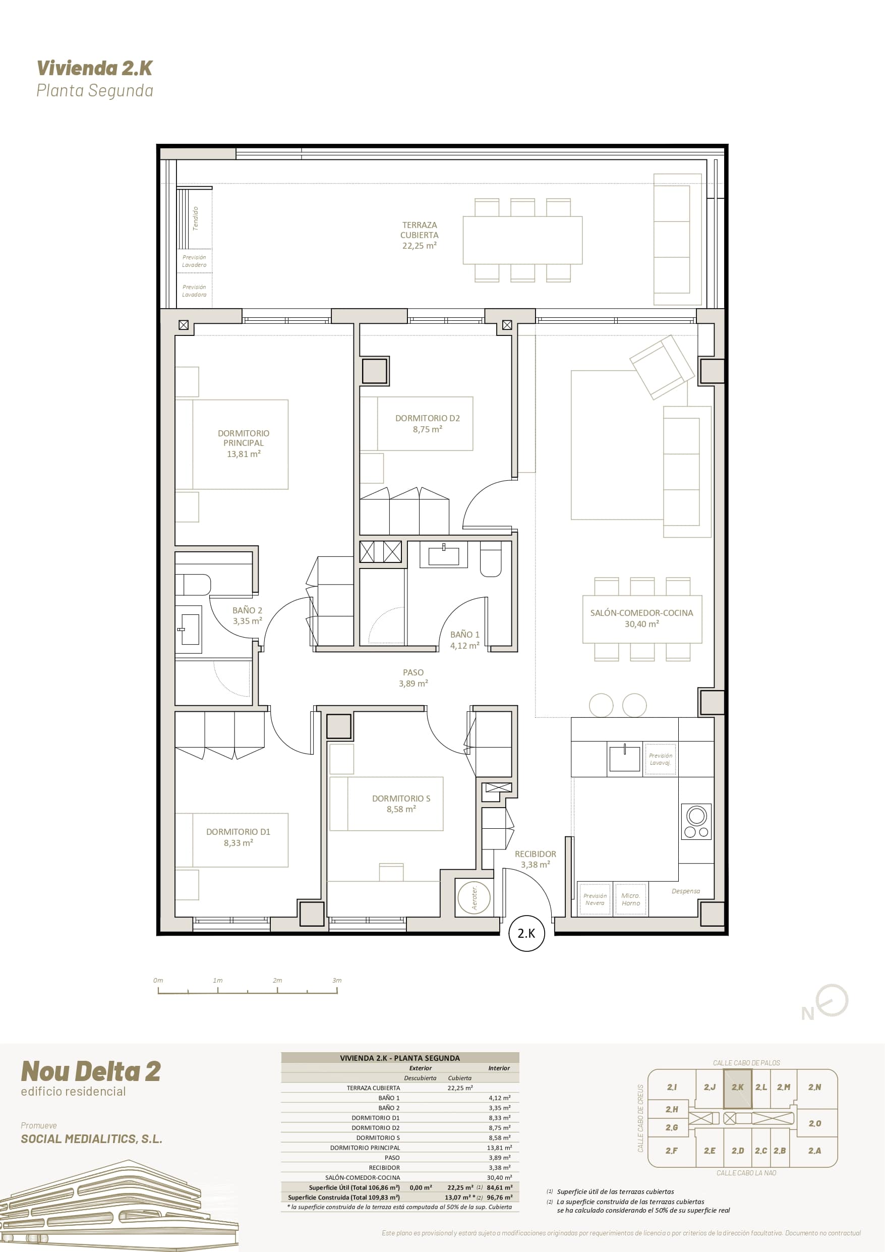 2 K - PLANTA SEGUNDA - 4 HABITACIONES